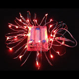 Waterproof LED String Light 20-LED 2M Red Light Copper Wire(DC4.5V)
