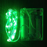 Waterproof LED String Light 20-LED 2M Green Light Copper Wire(DC4.5V)