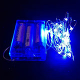 Waterproof LED String Light 20-LED 2M Blue Light Copper Wire(DC4.5V)